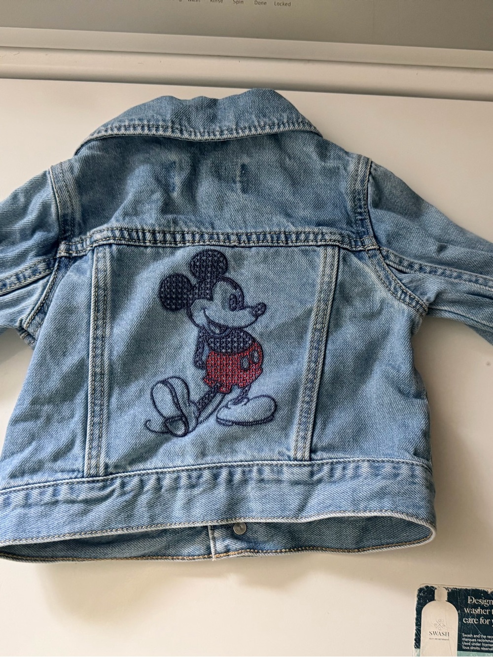 GAP Light Blue Denim Jacket with Mickey Embroidery